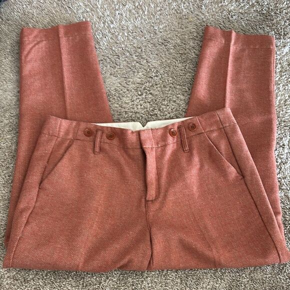 Anthropologie Paper Boy burnt orange lined trouser 4 - Picture 3 of 4